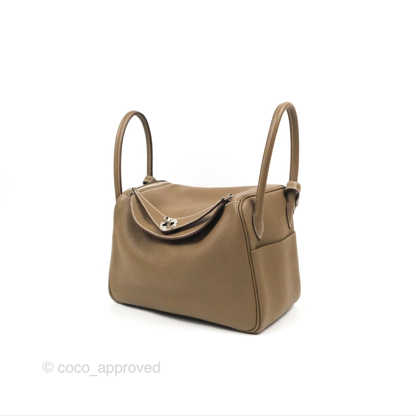 Hermès Lindy 26 Etoupe Clemence Palladium Hardware