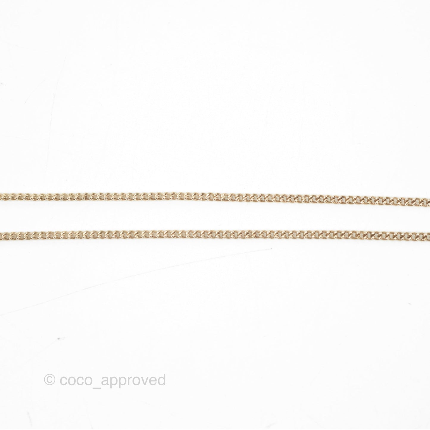 Chanel Round CC Necklace Gold Tone 19P