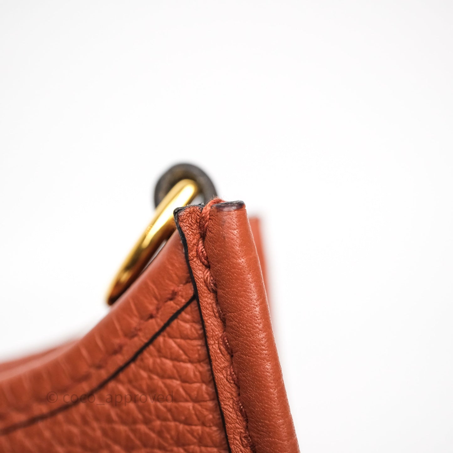 Hermès Mini Evelyne 16 Brick Clemence Gold Hardware