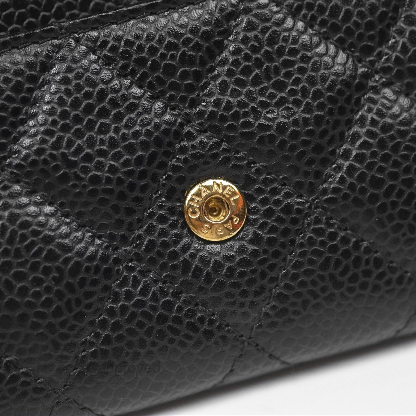 Chanel Quilted Flap Card Holder Caviar Black Gold Hardware