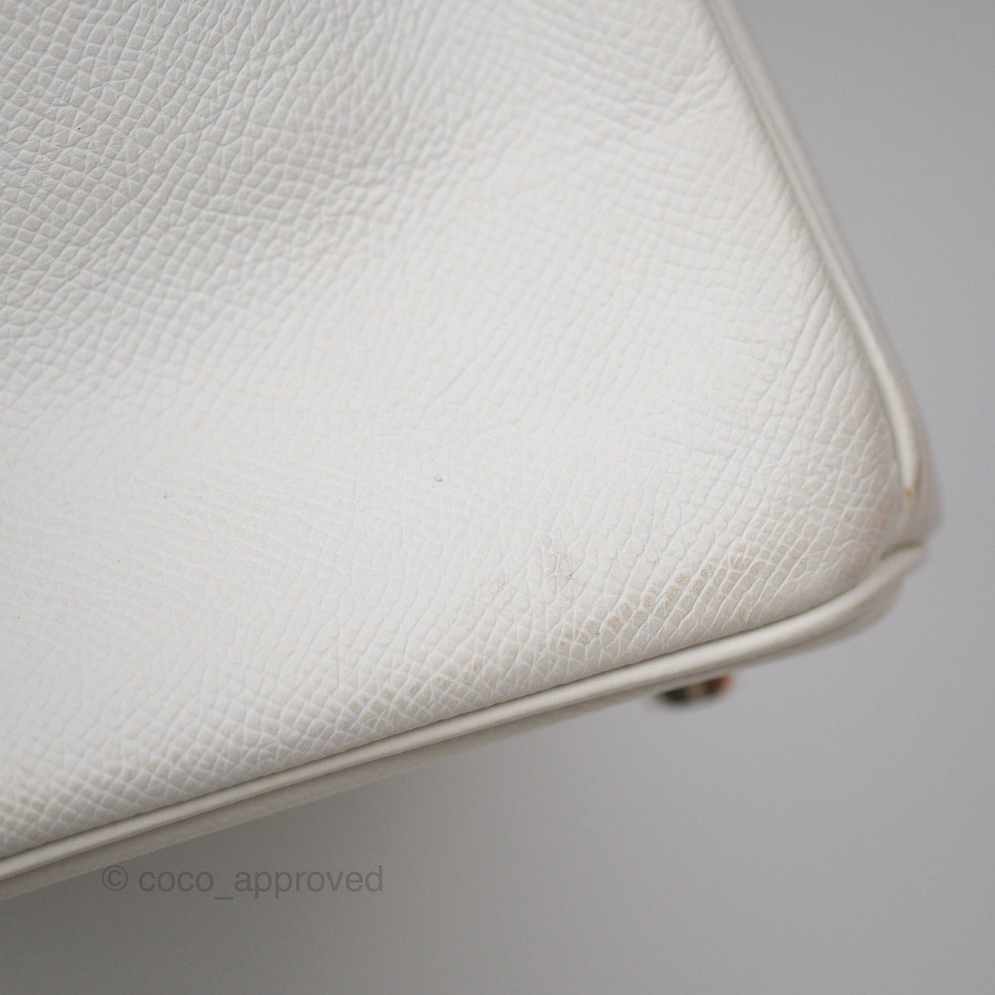 Hermès Birkin 30 Retourne White Epsom Palladium Hardware