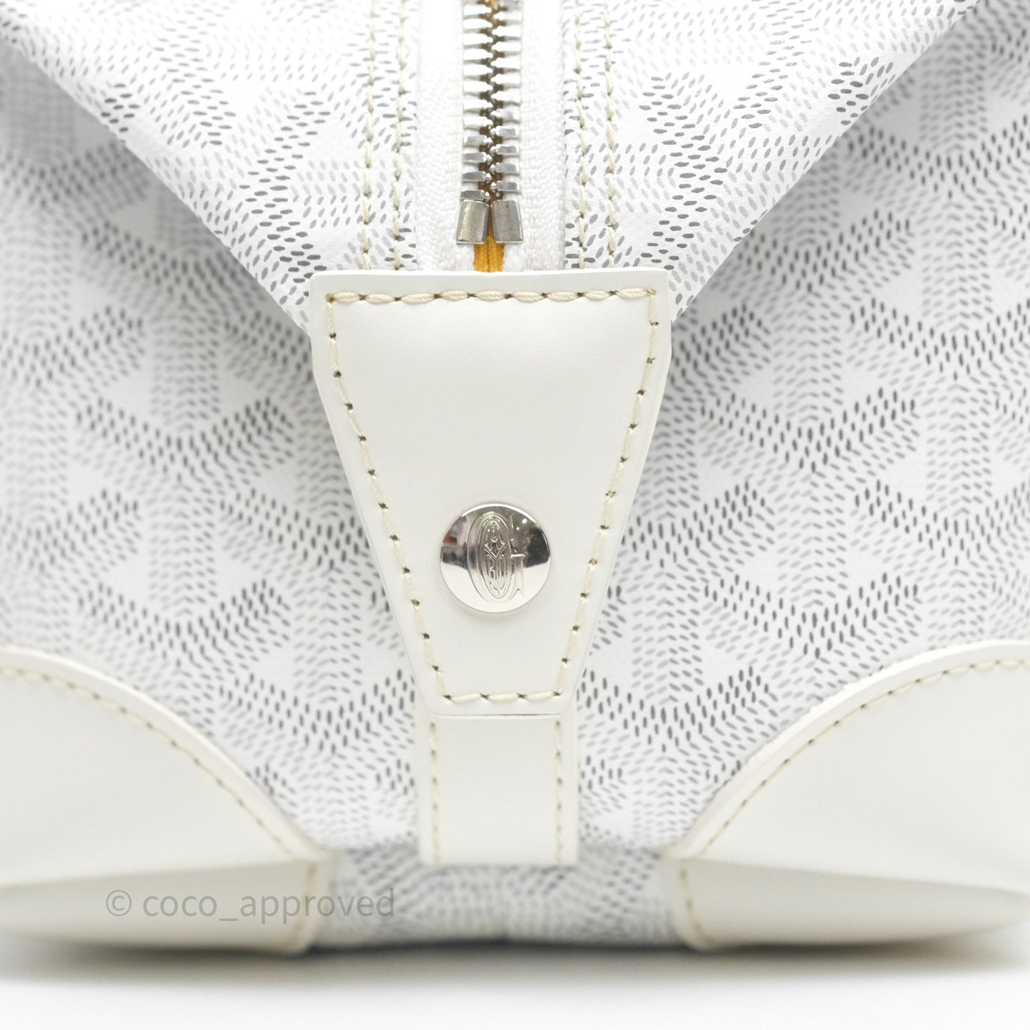 Goyard Bowling 25 Toiletry Bag White Goyardine Canvas