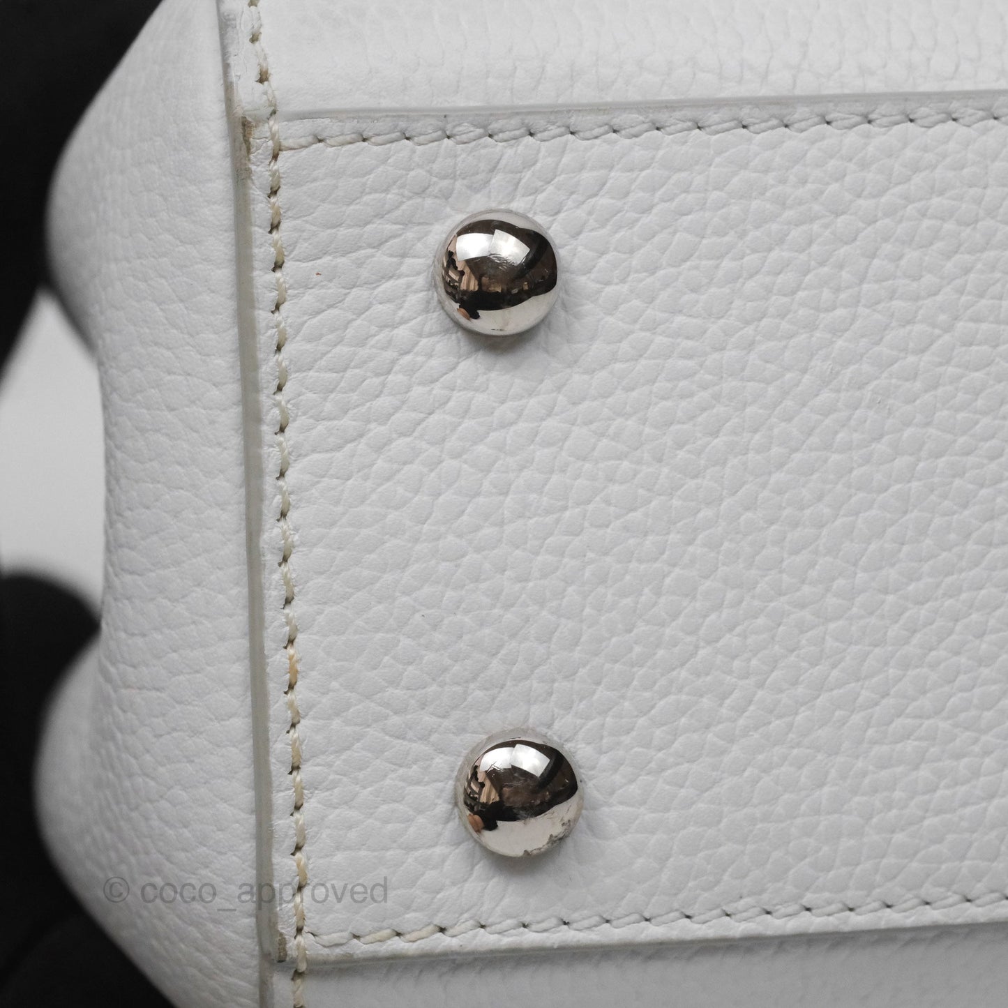 Chanel Mini Neo Executive Shopper Tote White Grained Calfskin Silver Hardware