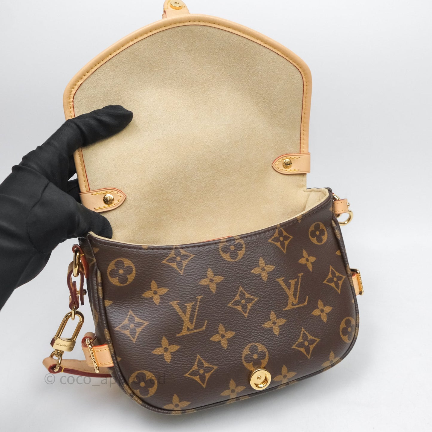 Louis Vuitton Saumur BB Monogram Bag Gold Hardware