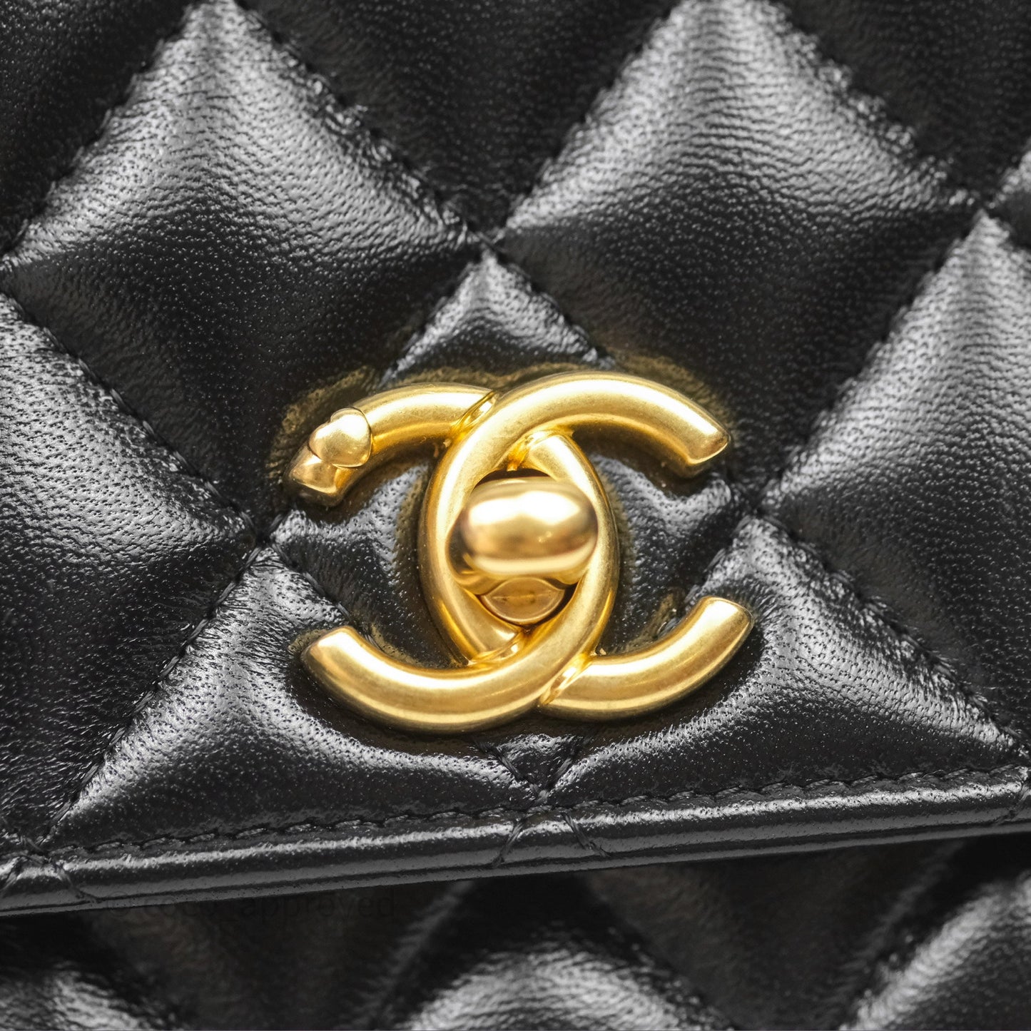 Chanel Heart Adjustable Chain WOC Black Lambskin Aged Gold Hardware 25C