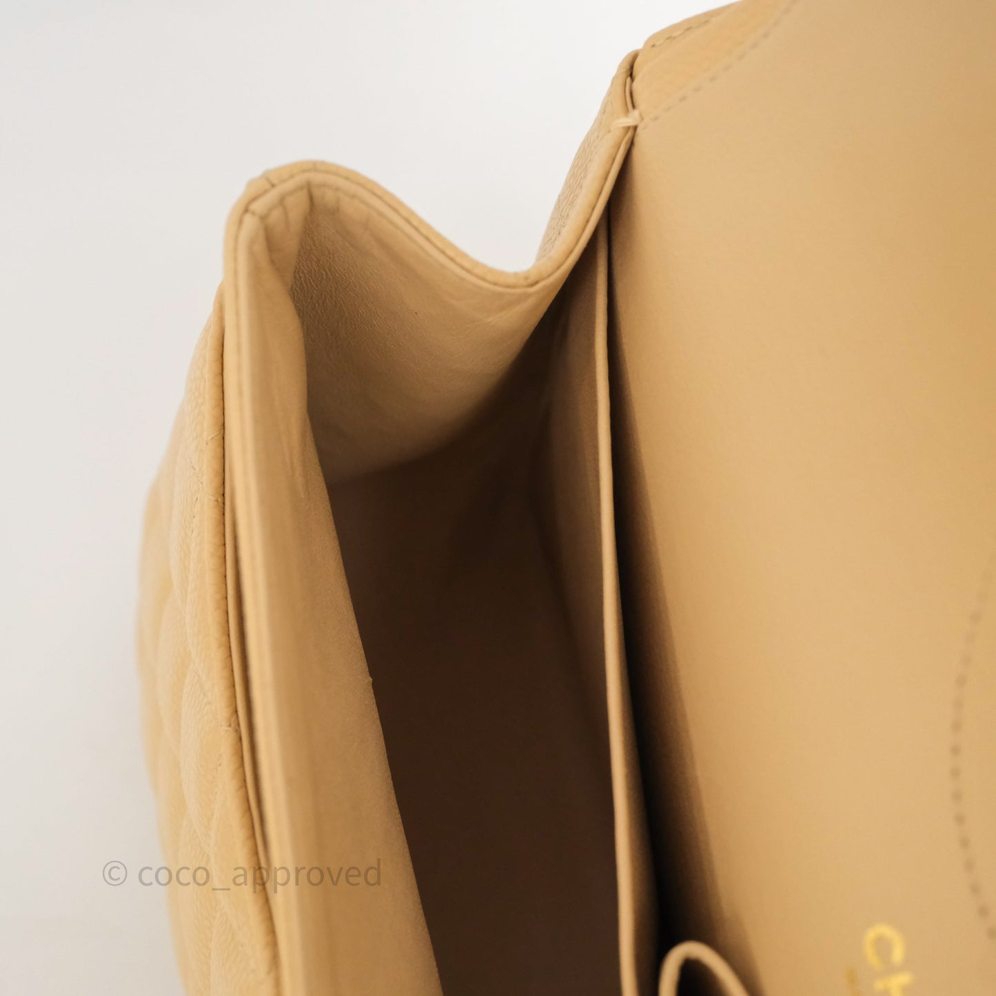 Chanel Jumbo Double Flap Beige Caviar Gold Hardware⁣⁣