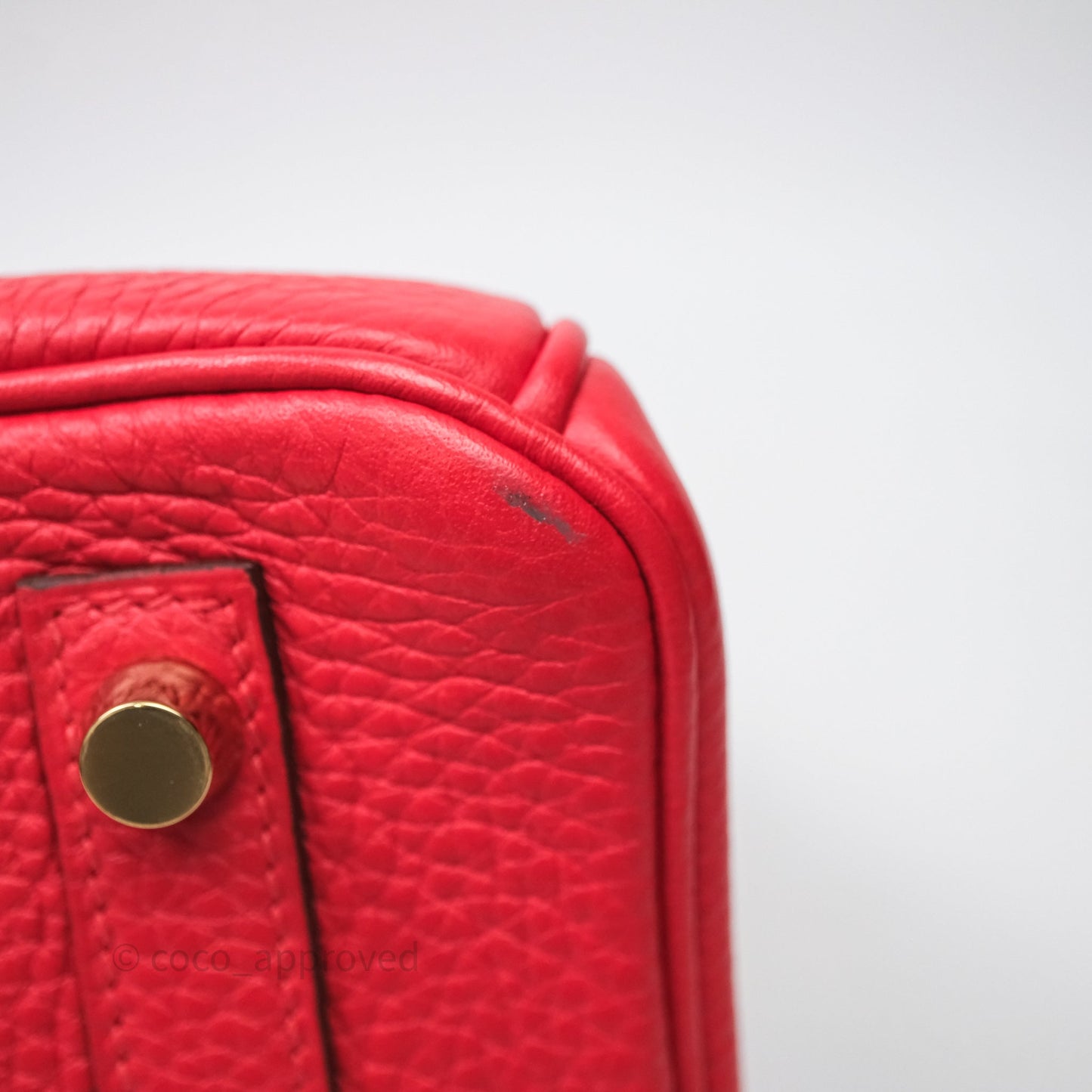 Hermes Birkin 30 Rouge Togo Gold Hardware