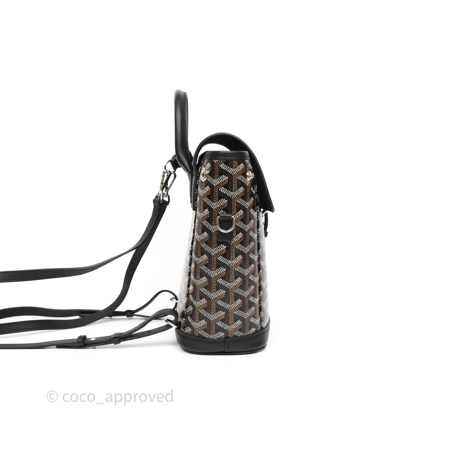 Goyard Mini Alpin Backpack Black Goyardine Calfskin