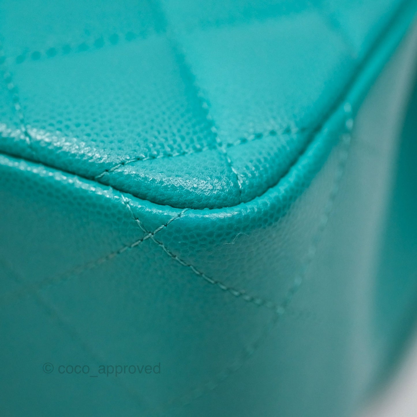 Chanel Jumbo Double Flap Turquoise Caviar Gold Hardware⁣⁣