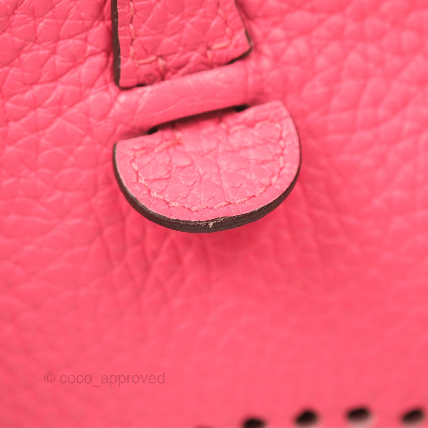 Hermès Mini Evelyne 16 Rose Azalee Clemence Palladium Hardware