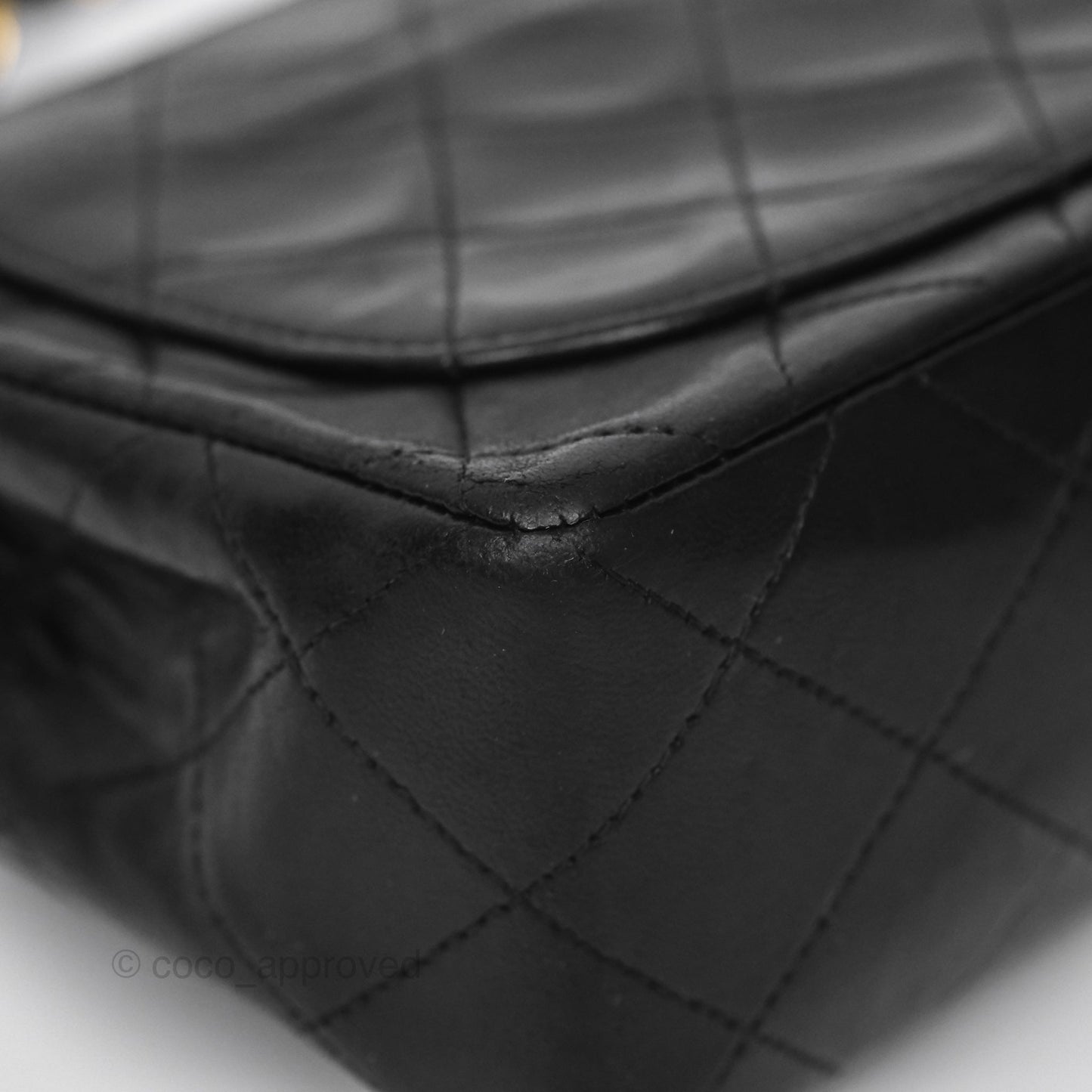 Chanel Vintage Mini Square Black Lambskin 24K Gold Hardware
