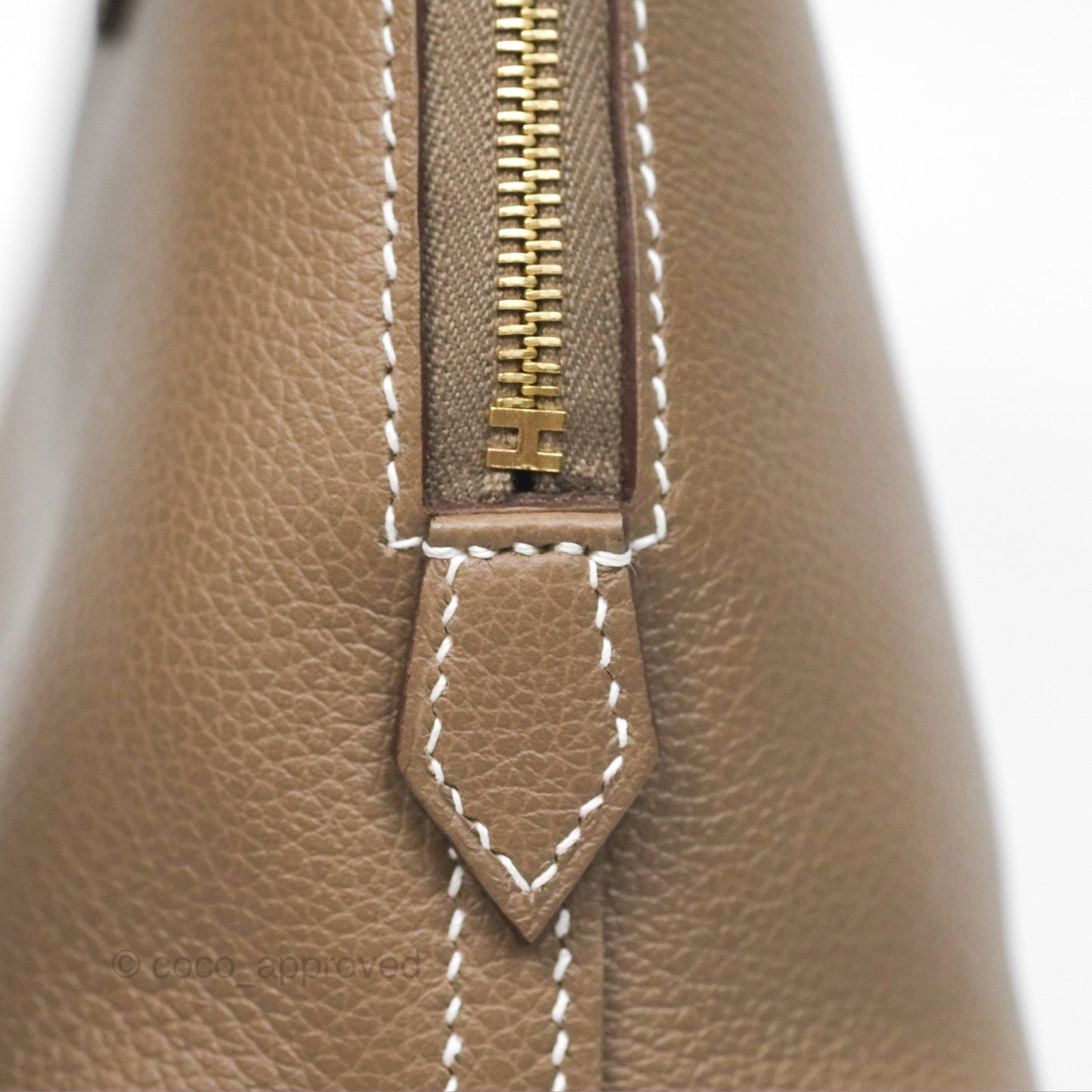 Hermès Bolide Mini 1923 Etoupe Evercolor Gold Hardware