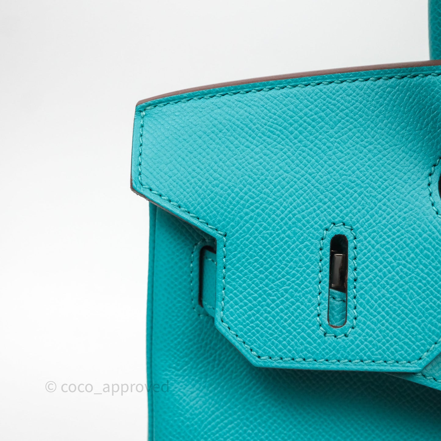 Hermès Birkin 30 Retourne Vert Verone U1 Epsom Palladium Hardware