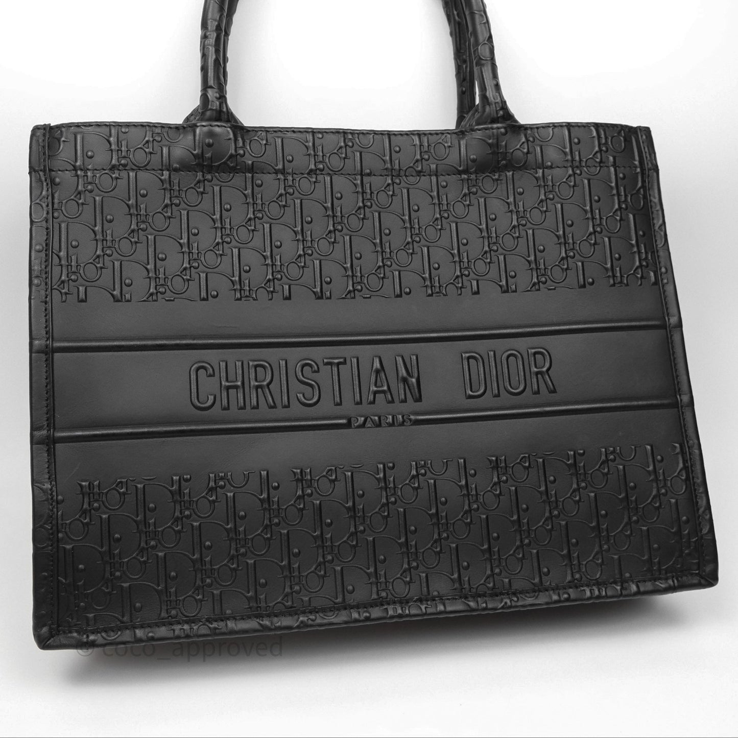 Christian Dior Medium Book Tote Black Calfskin