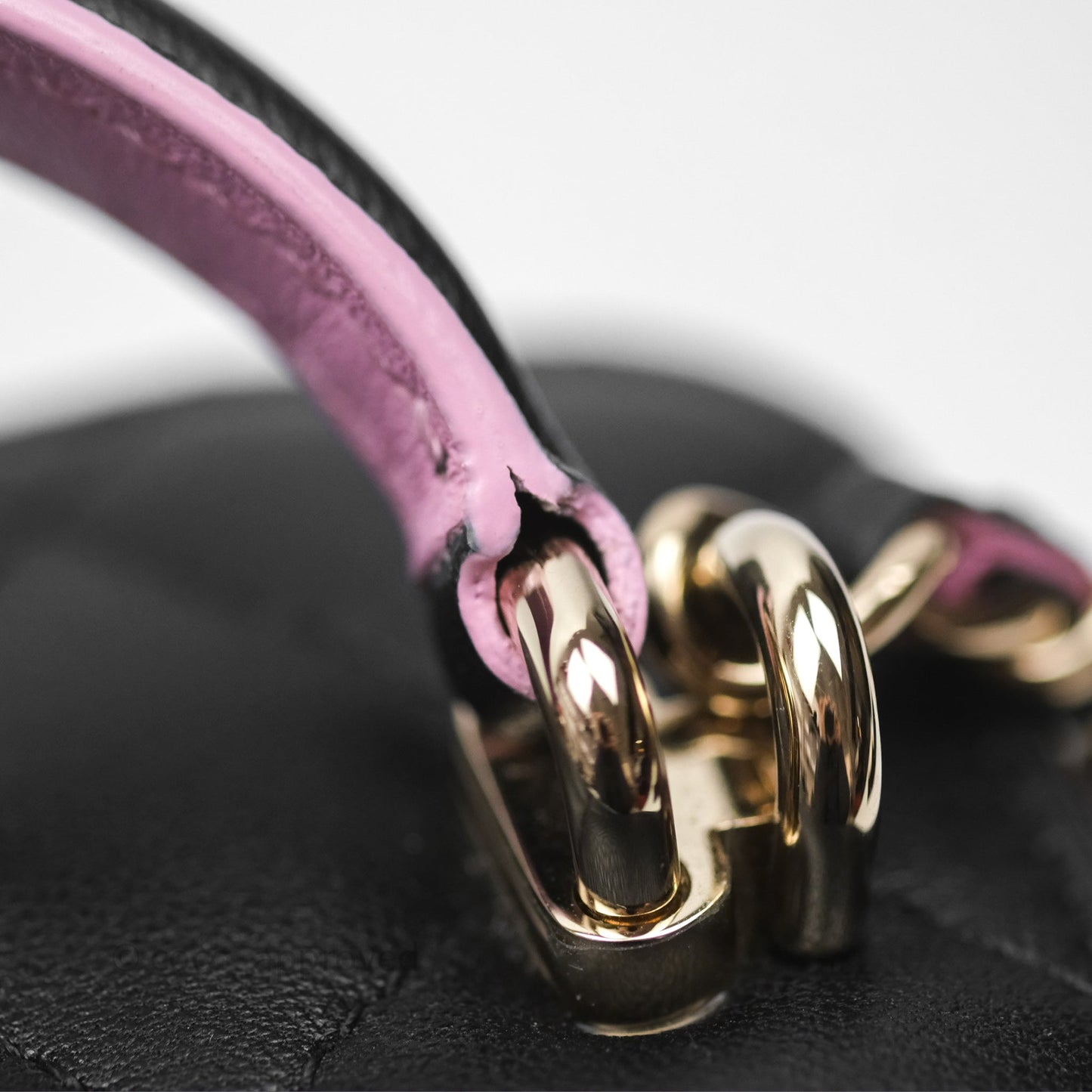 Chanel Mini Top Handle Vanity With Chain Black/ Pink Lambskin Gold Hardware
