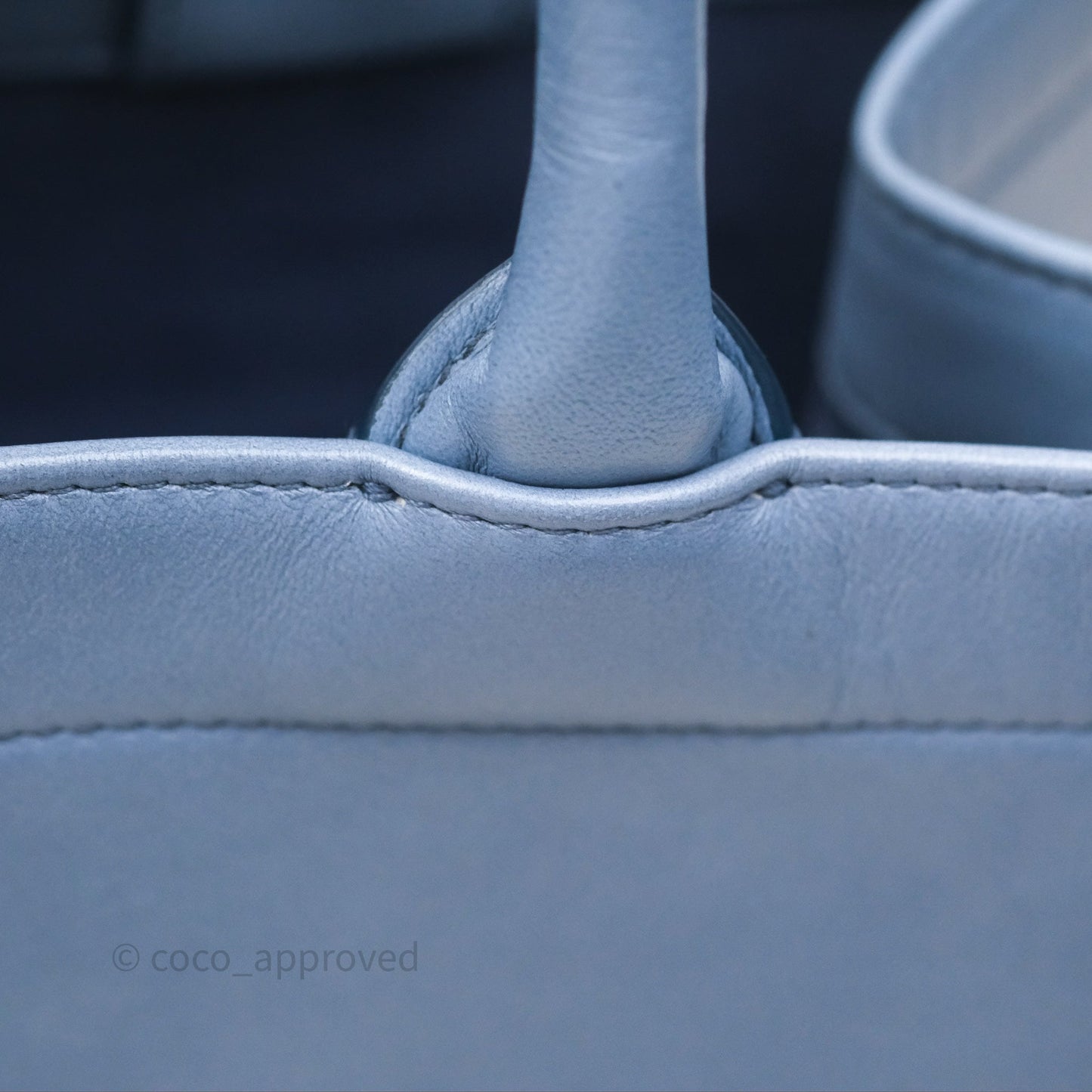 Christian Dior Medium Book Tote Blue Calfskin
