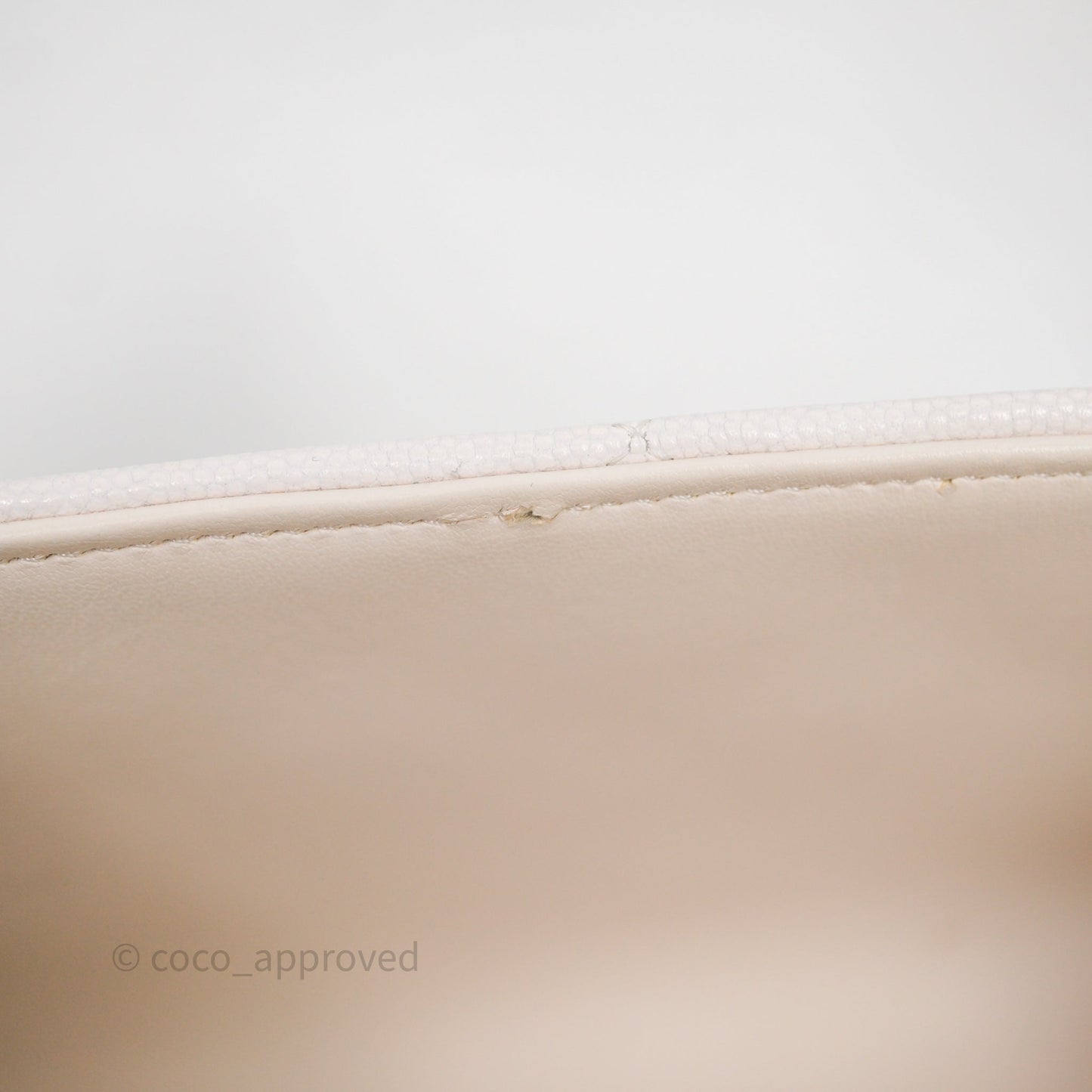 Chanel Small Coco Lady Quilted Flap Bag With Top Handle White Calfskin Gold Hardware