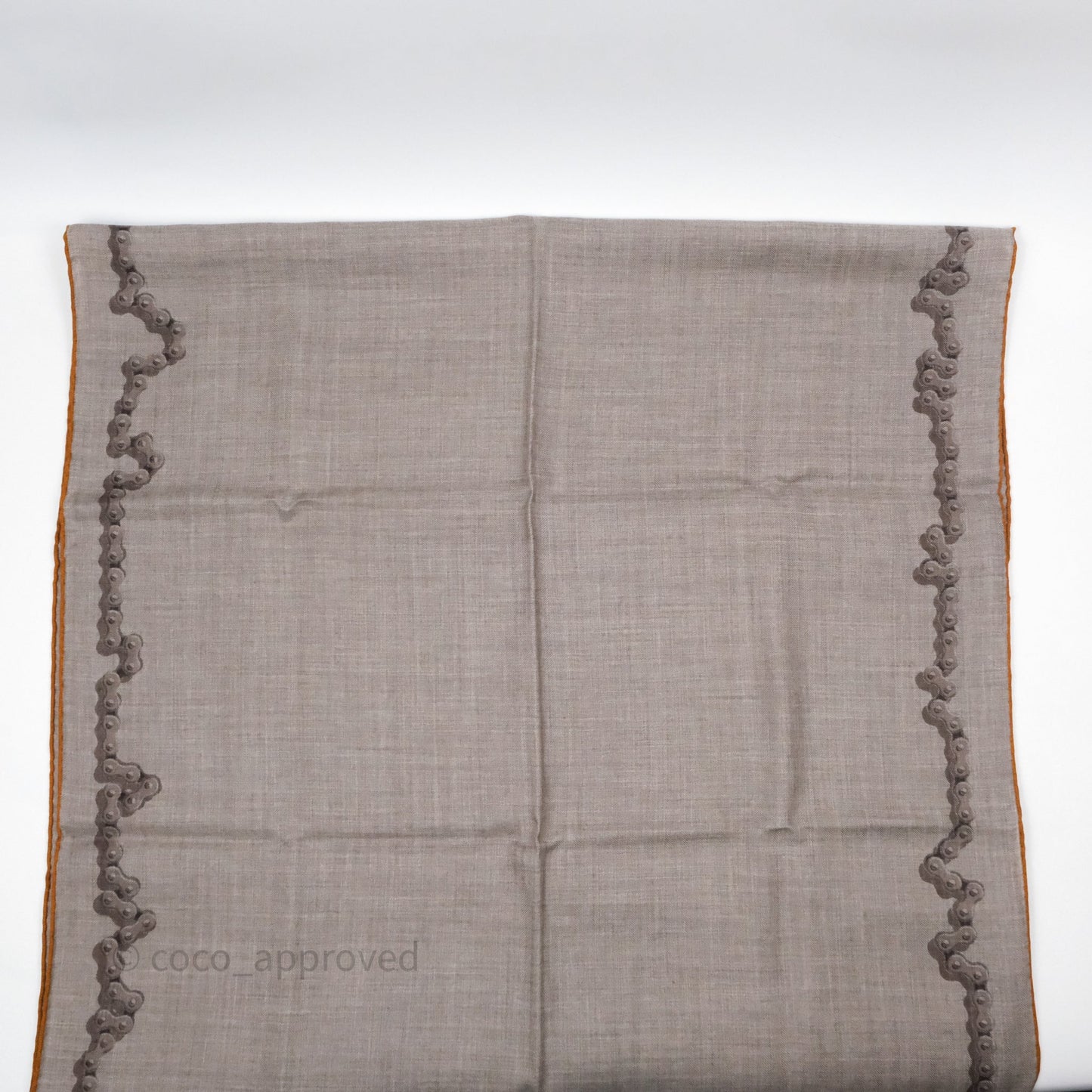 Hermès Cheval Dechaine Rectangle Scarf Etoupe/ Taupe