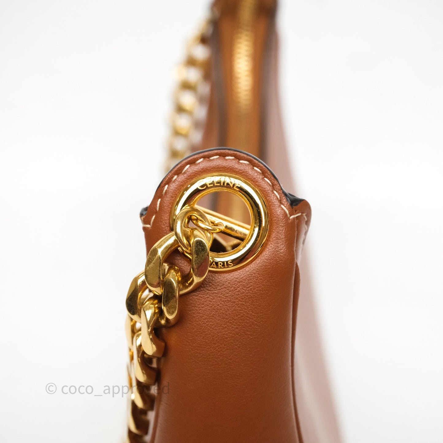 Celine Medium Ava Chain Bag Tan Calfskin