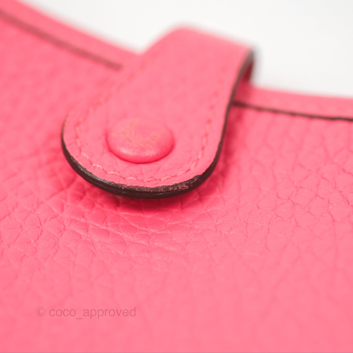 Hermès Mini Evelyne 16 Rose Azalee Clemence Palladium Hardware