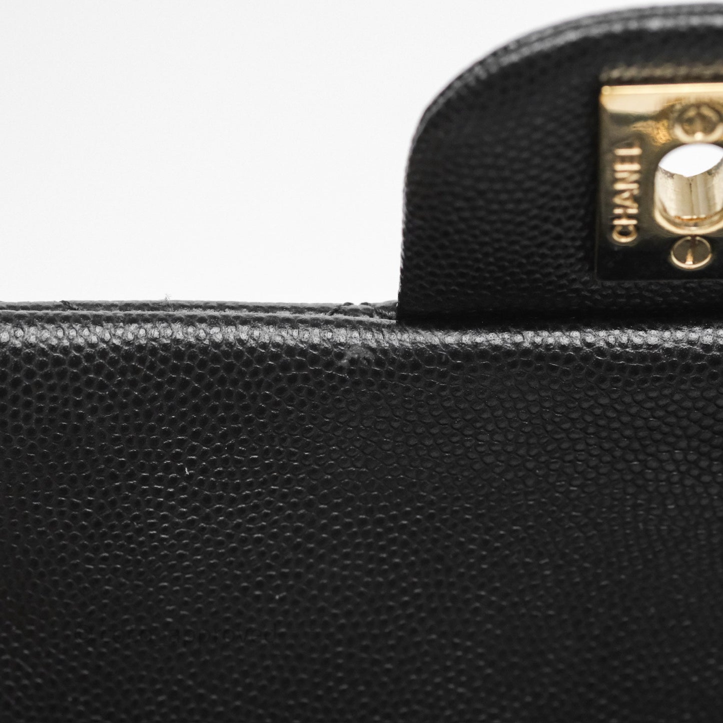Chanel Mini Rectangular Quilted Black Caviar Gold Hardware
