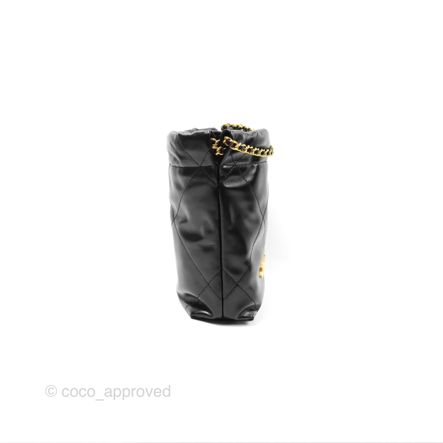 Chanel 22 Mini Bag Black Crumpled Calfskin