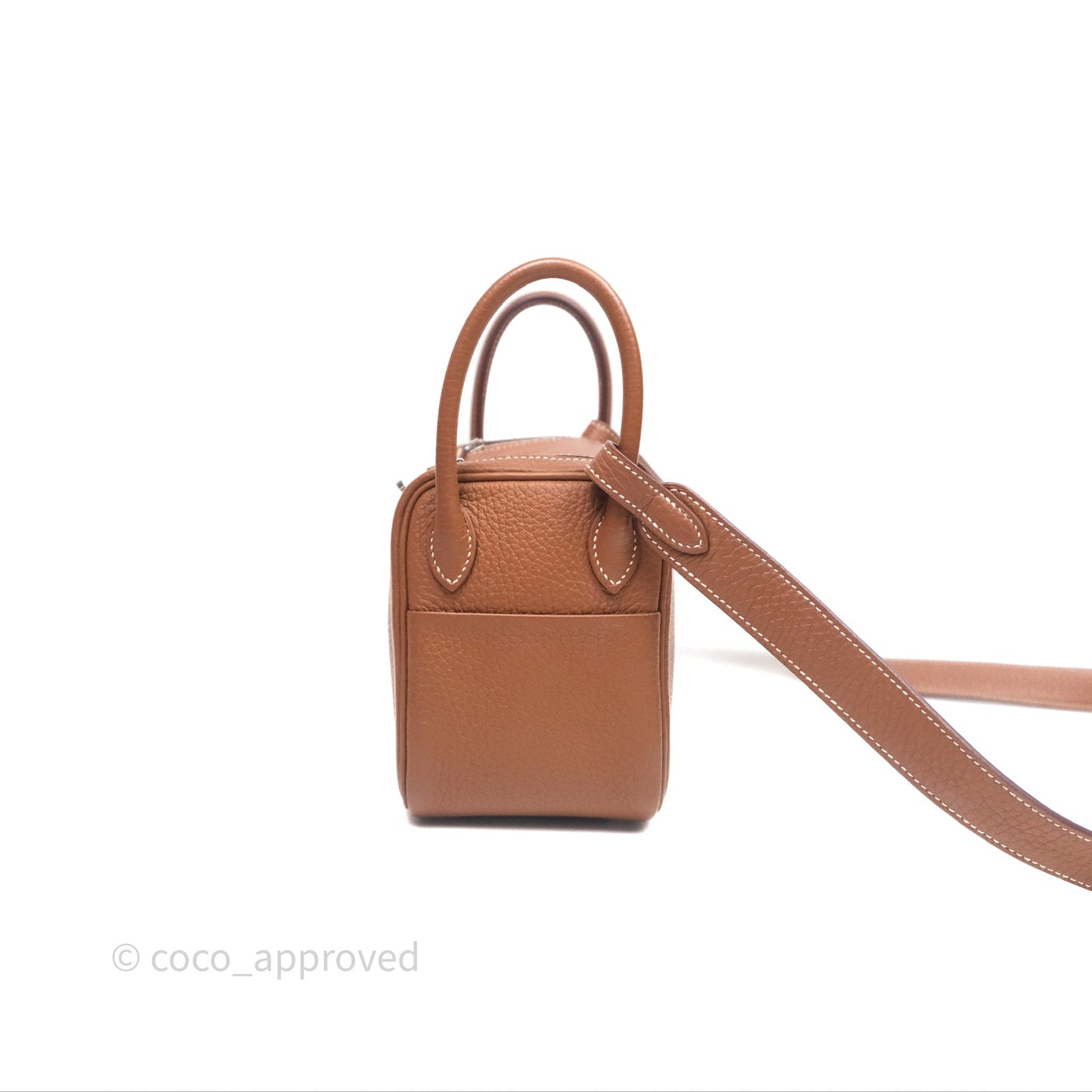 Hermès Mini Lindy 20 Gold Clemence Palladium Hardware