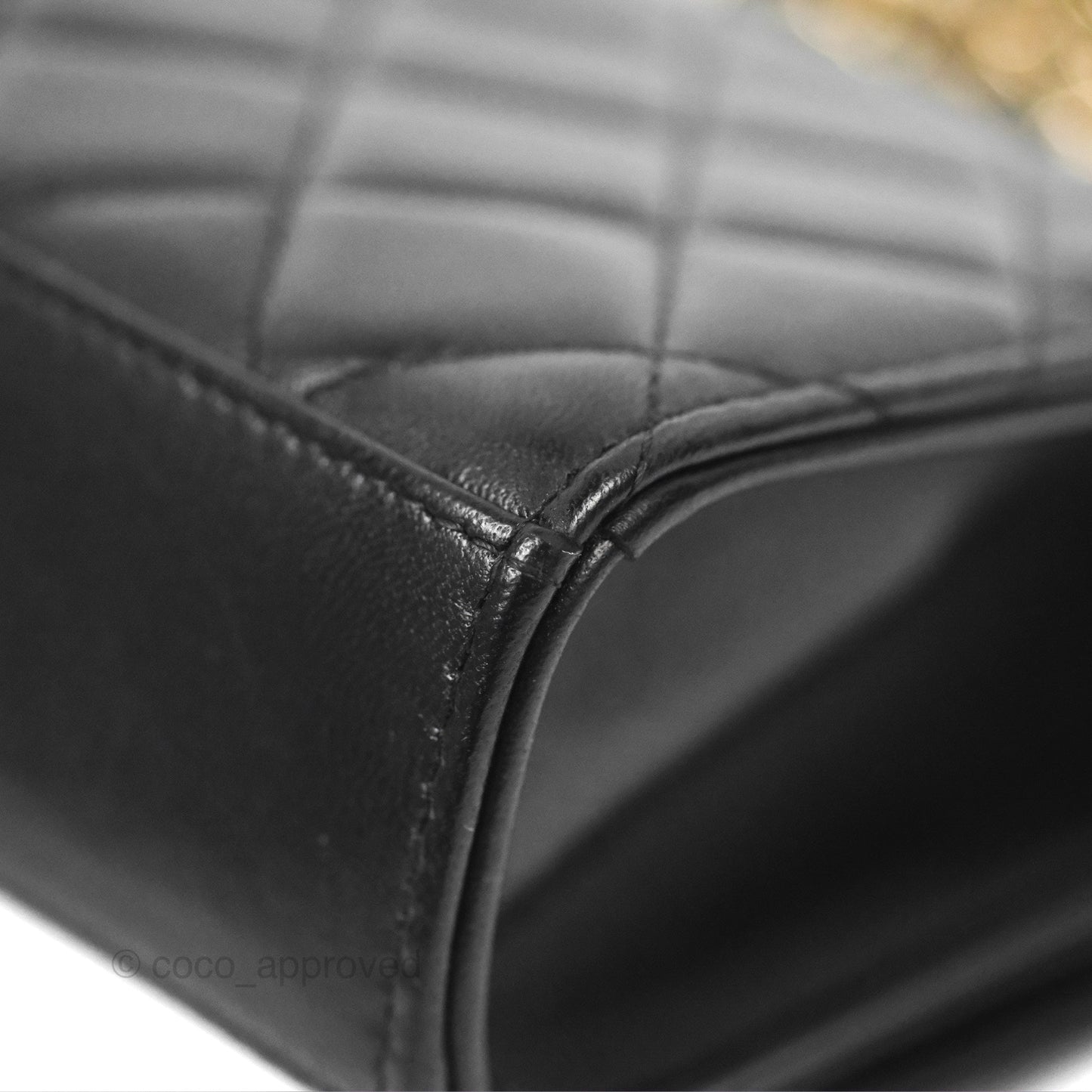 Chanel Mini Quilted Trendy CC Clutch With Chain Black Lambskin Gold Hardware