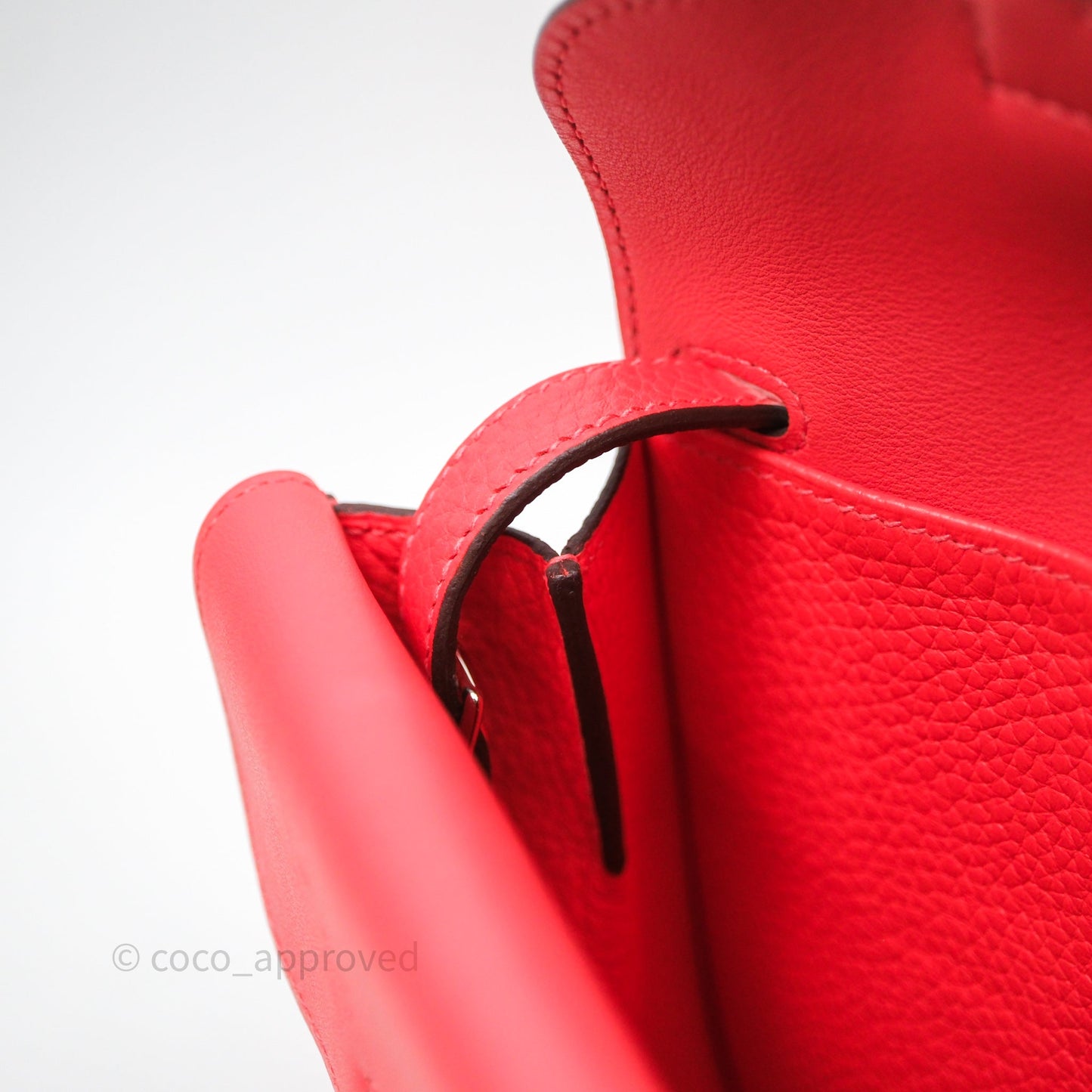 Hermès Halzan 25 Taurillon Cleme Rose Texas 0E Clemence Palladium Hardware