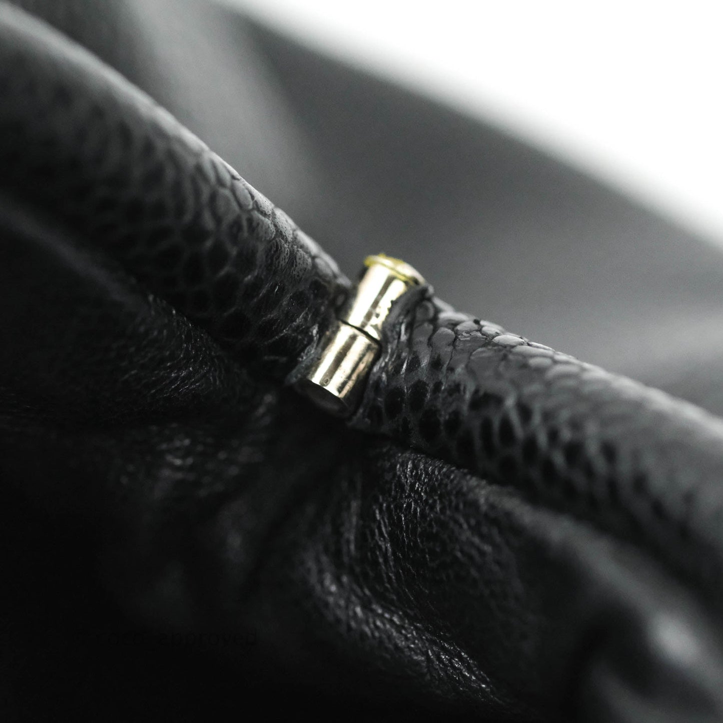 Chanel Quilted Timeless Kisslock Clutch Black Caviar Silver Hardware