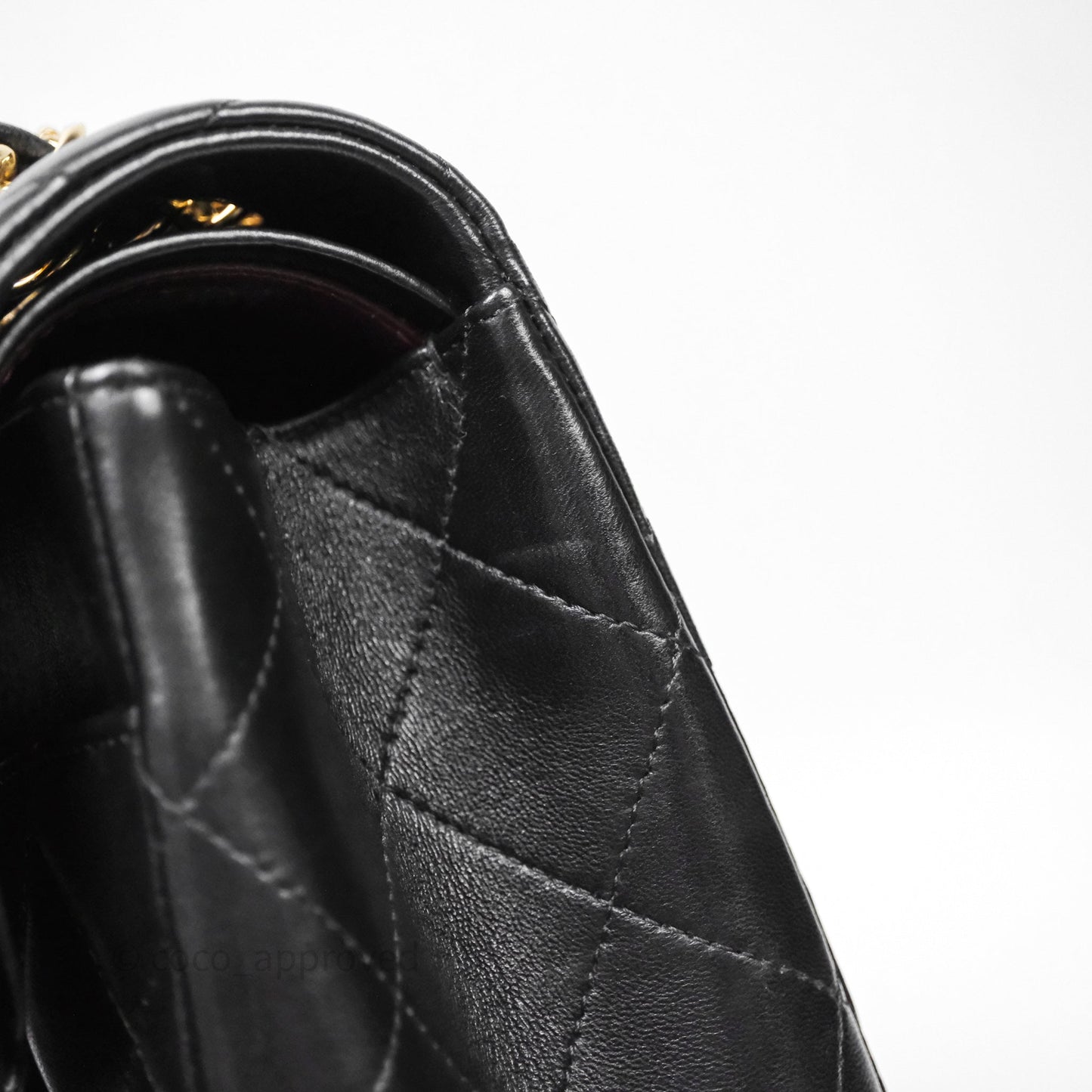 Chanel Classic Jumbo Double Flap Black Lambskin Bag Gold Hardware