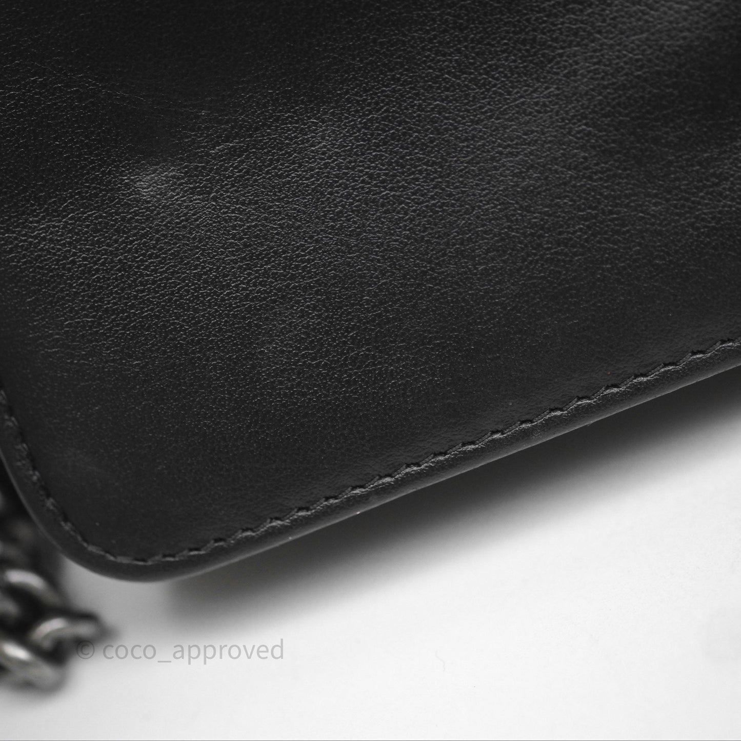 Chanel Quilted Boy Wallet on Chain WOC Black Caviar Ruthenium Hardware