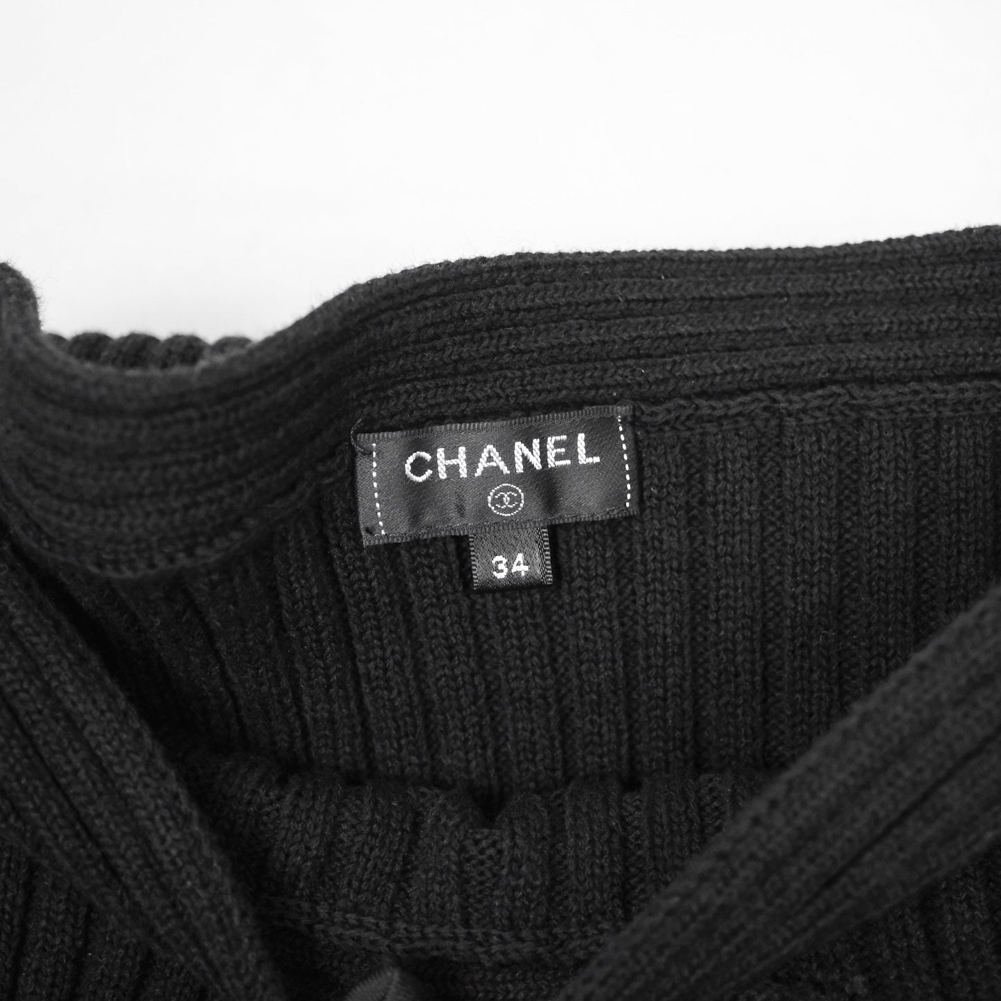 Chanel Knit Dress Black Size 34