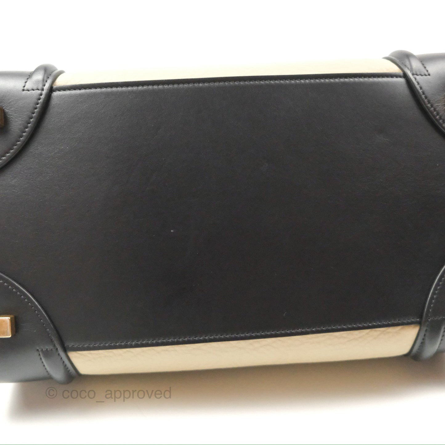 Celine Mini Luggage Bag Black/Brown/Ivory Calfskin