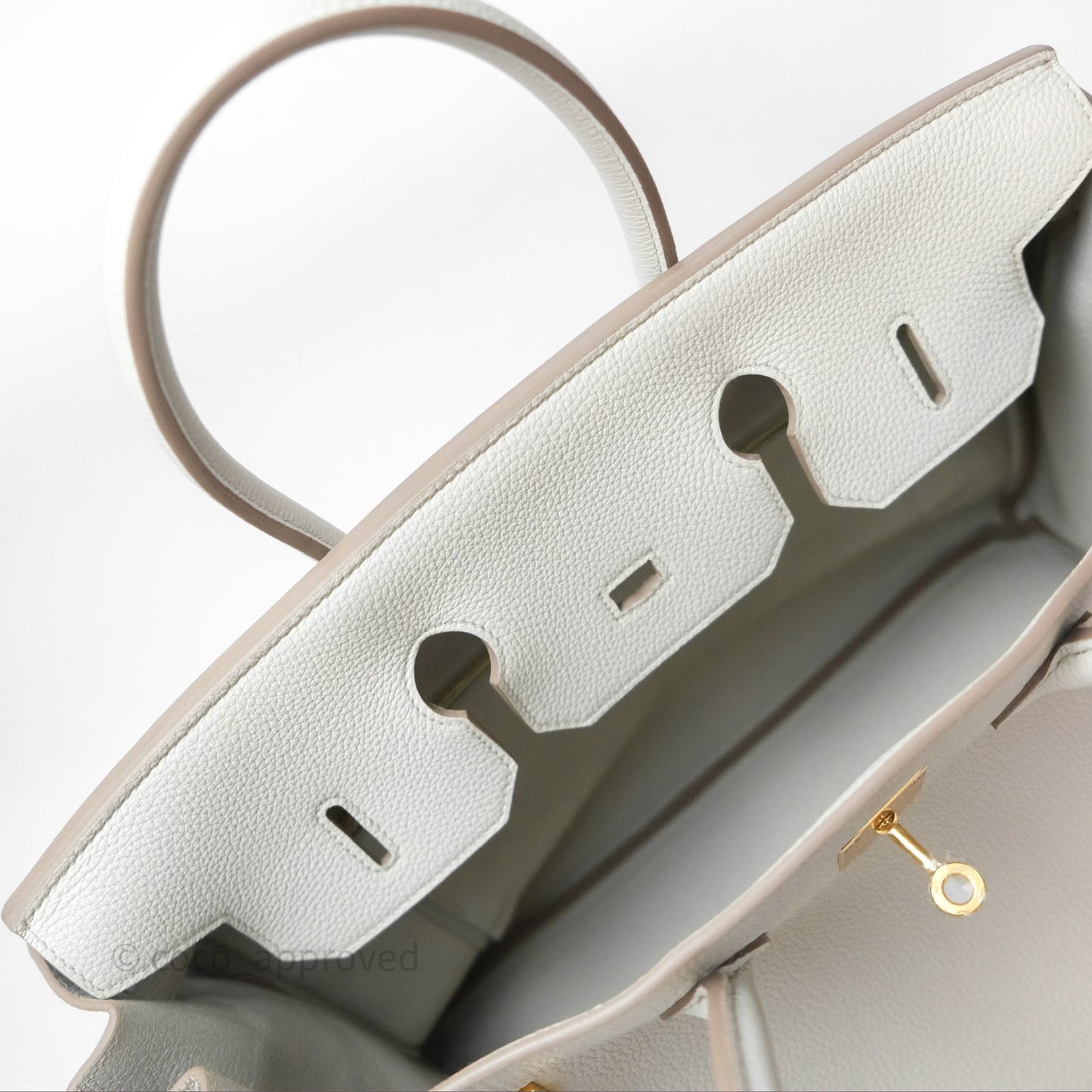 Hermès Retourne Birkin 35 Beton Togo Gold Hardware