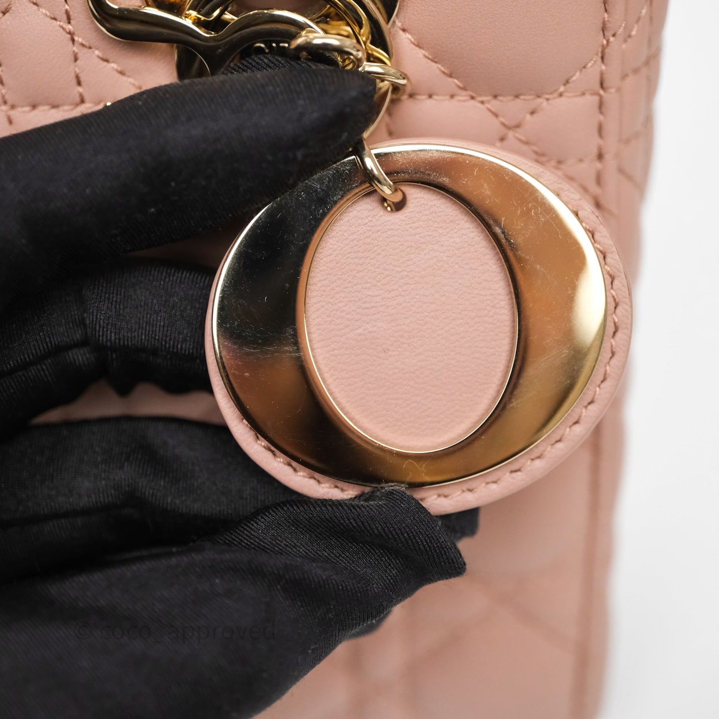 Christian Dior Small Lady Dior My ABCDior Bag Blush Cannage Lambskin