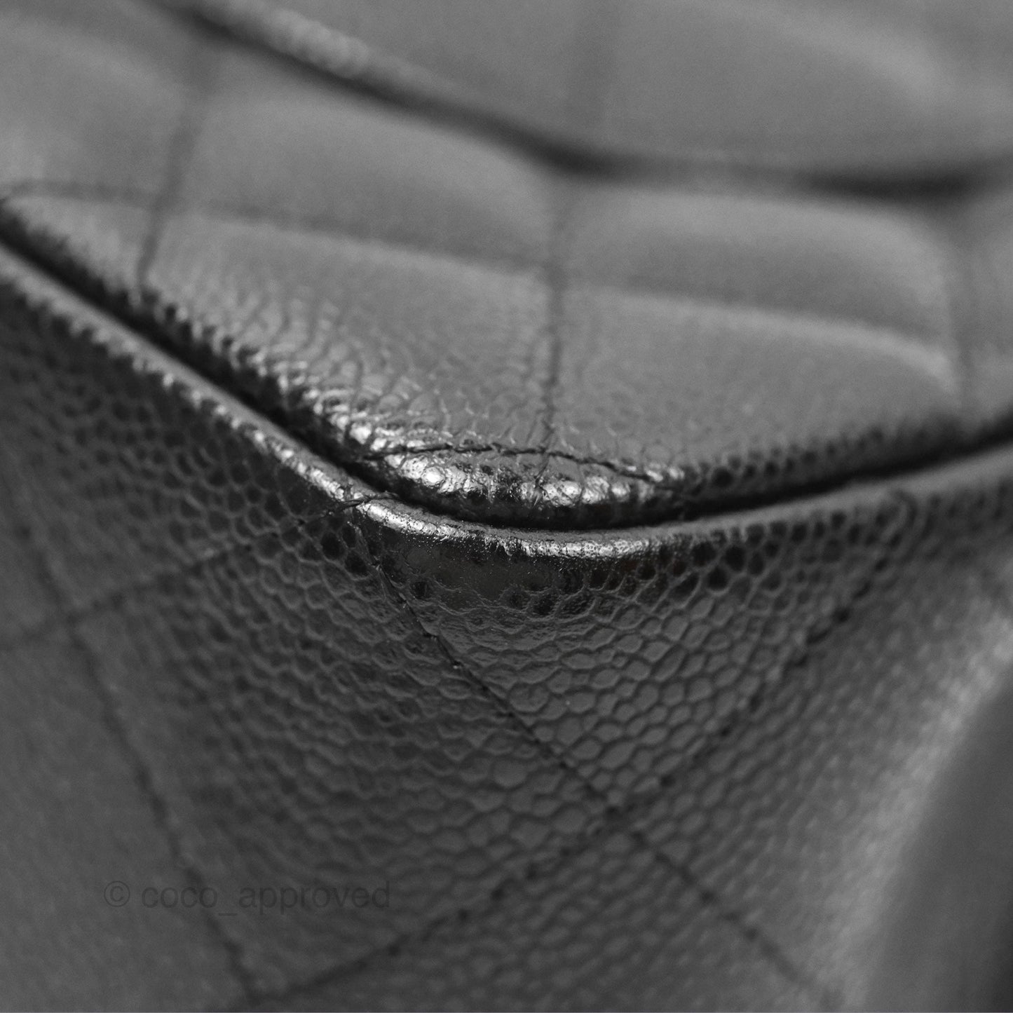 Chanel Jumbo Double Flap Black Caviar Silver Hardware⁣⁣