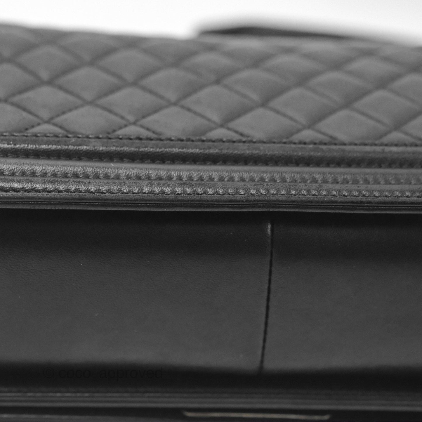 Chanel Quilted Medium Boy Black Calfskin Ruthenium Hardware