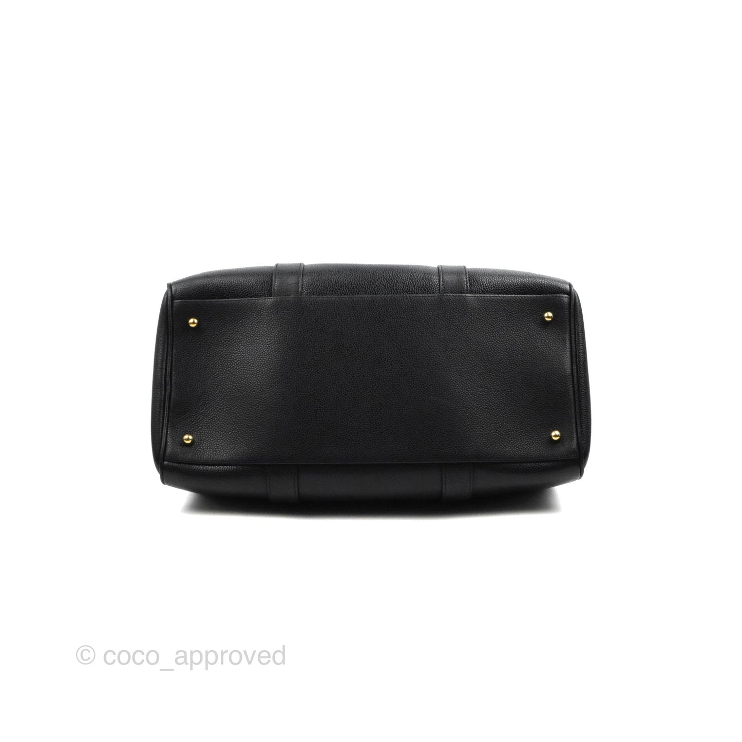 Chanel Vintage Boston Bag Black Caviar Gold Hardware