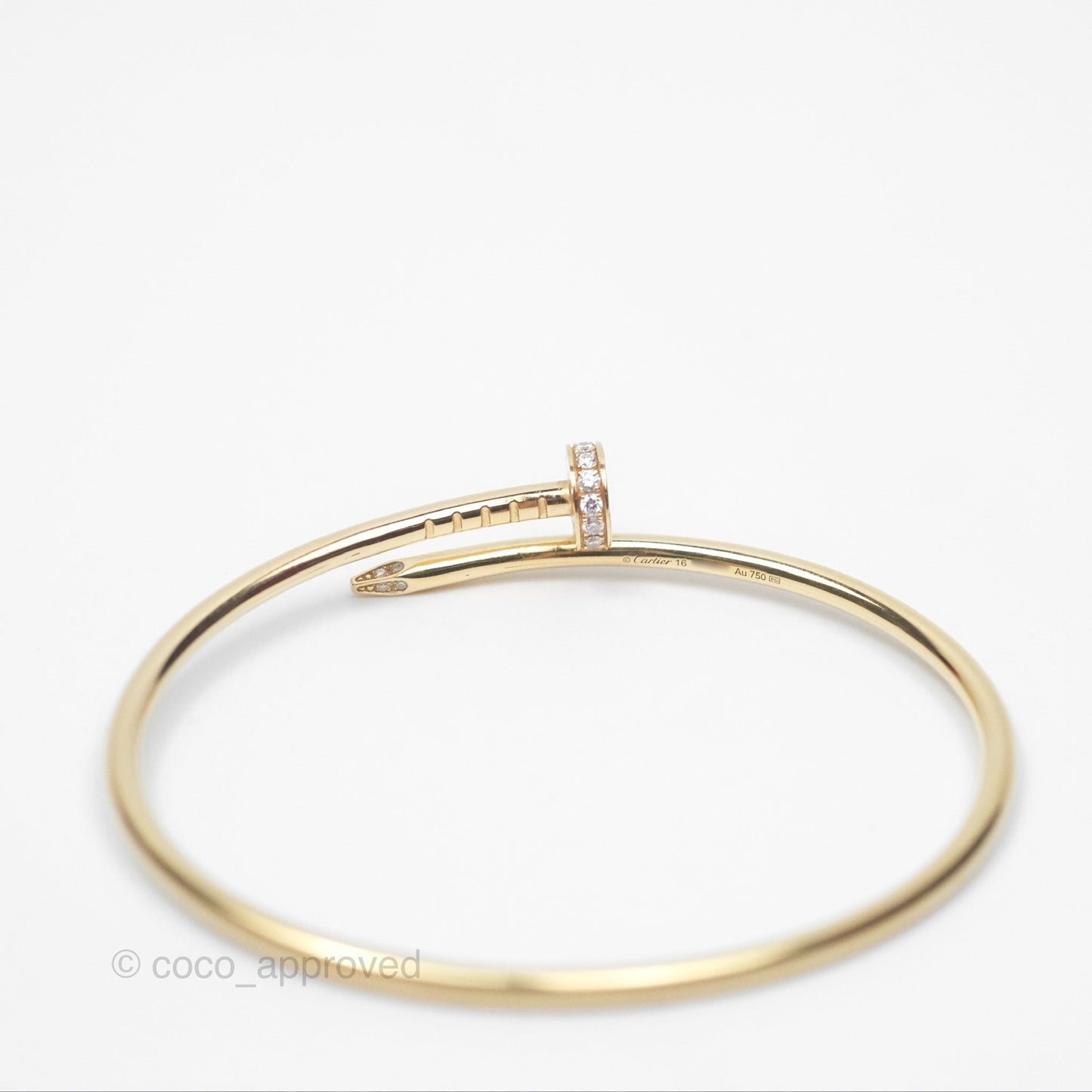 Cartier Small Juste Un Clou Bracelet 18K Yellow Gold Diamond