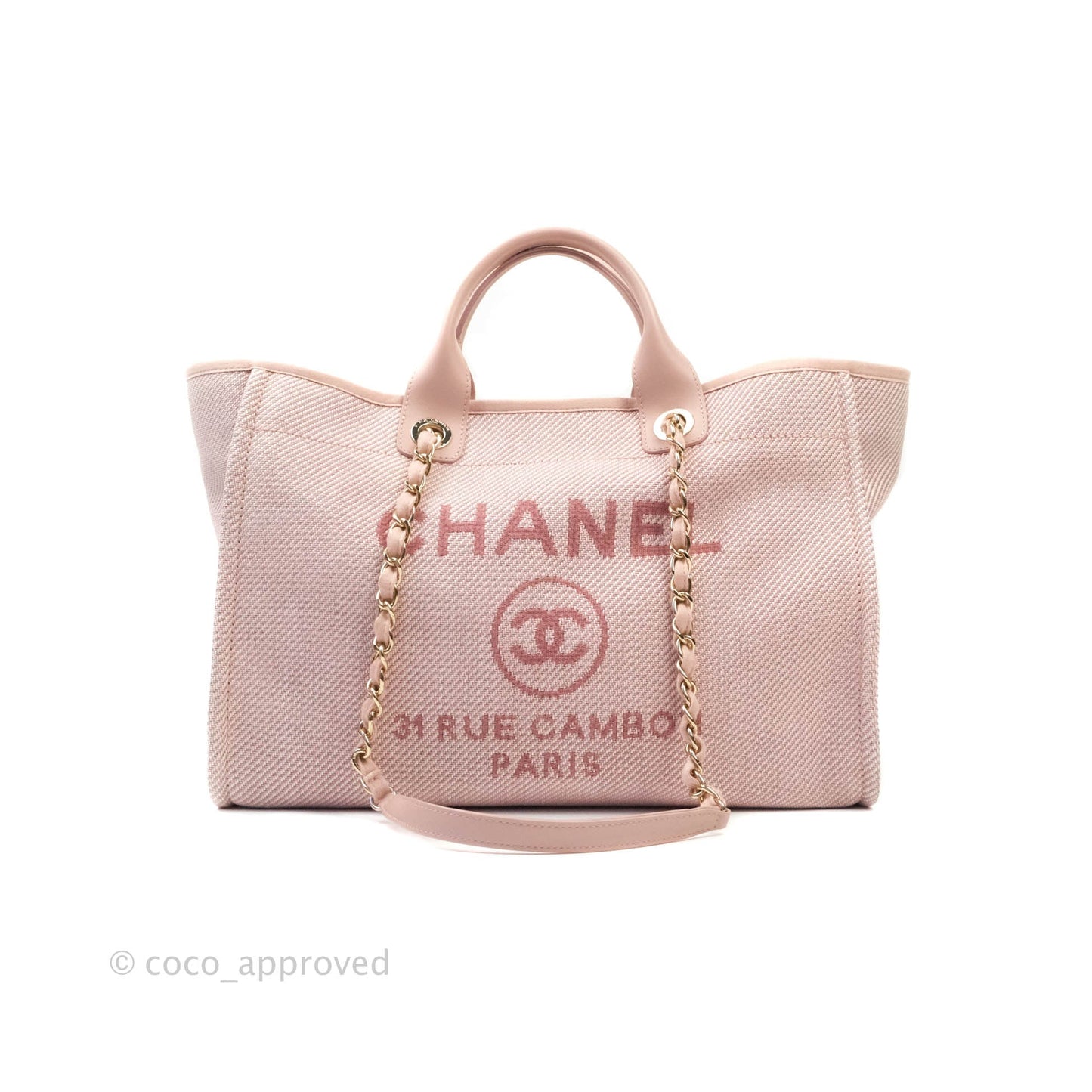 Chanel Large Deauville Pink Canvas 20A
