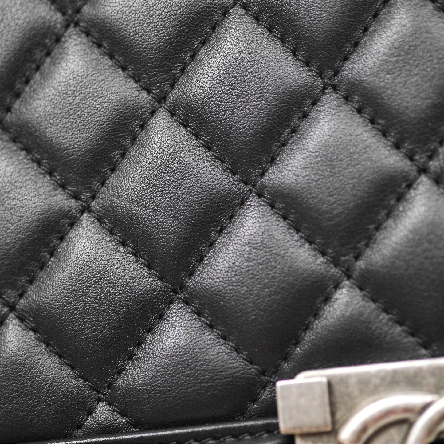 Chanel Medium Boy Quilted Black Calfskin Ruthenium Hardware