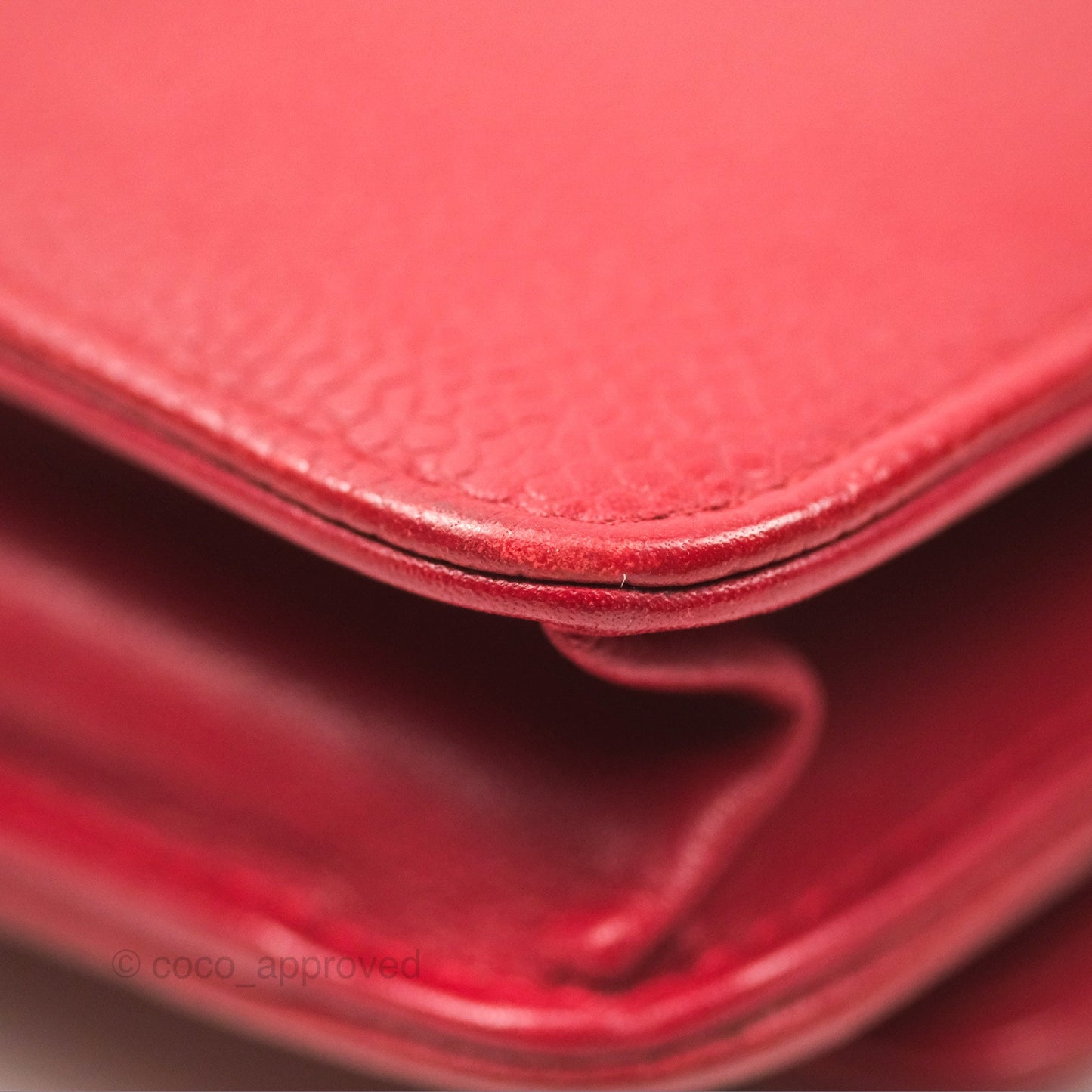 Chanel CC Wallet On Chain WOC Red Caviar Silver Hardware