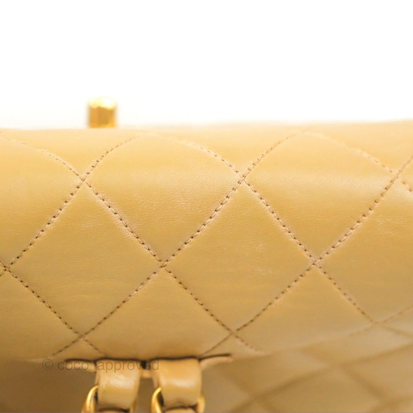 Chanel Vintage CC Duma Backpack Beige Lambskin 24K Gold Hardware