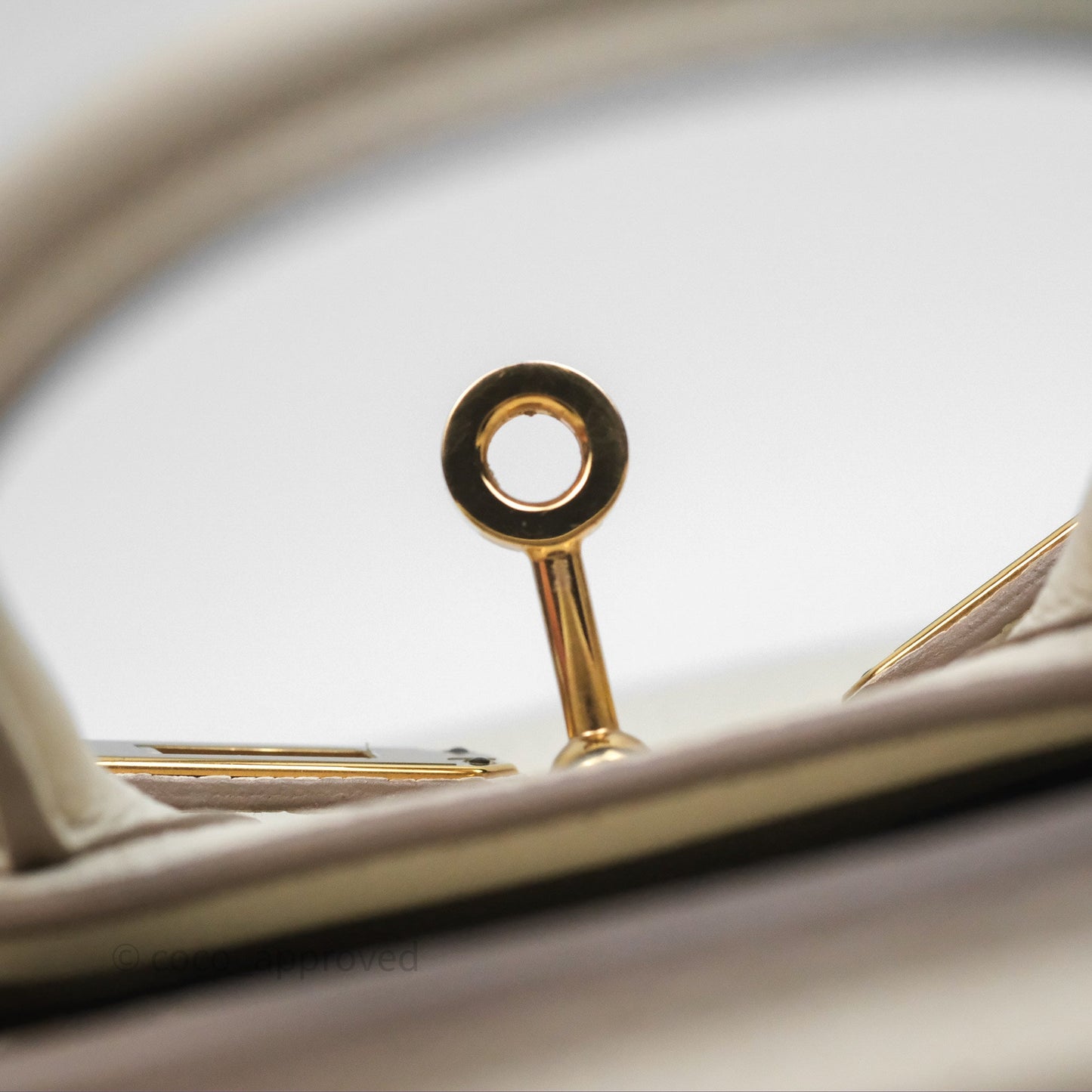 Hermès Birkin 25 Retourne Craie 10 Togo Gold Hardware