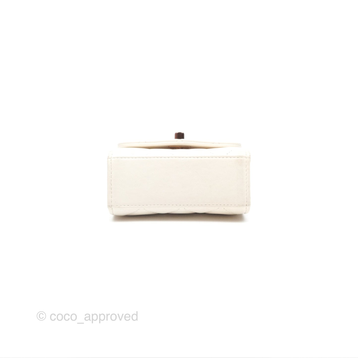 Chanel Mini Quilted Trendy CC Clutch With Chain White Lambskin Rose Gold Hardware