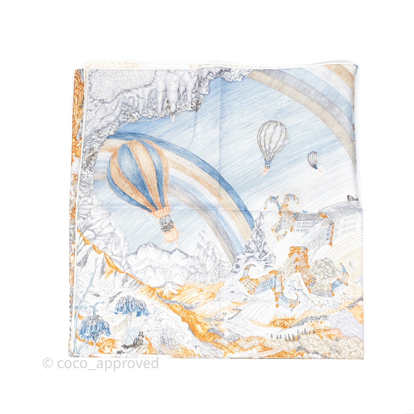 Hermès Les Folies du Faubourg Scarf 90