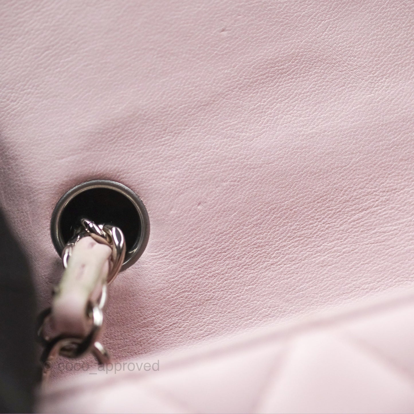 Chanel Quilted Mini Rectangular Light Pink Lambskin Silver Hardware