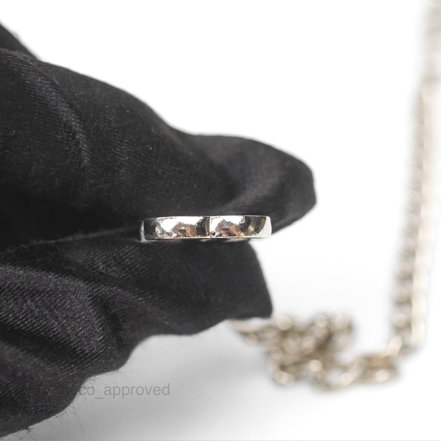 Chanel Black CC Chain Belt Silver Tone 08V