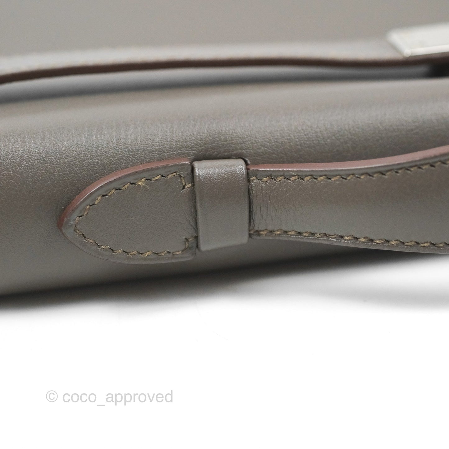Hermes Kelly Cut Clutch Pochette Gris Asphalt M8 Swift Palladium Hardware